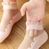 Девушки кружевные носки милые хлопчатобумажные весенние осень летняя сетка принцесса короткие танцы носки детские малыш тонкие лодыжки причудливые носки 4 пара 211028