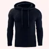 Vår- och höstens hoodie Jacquard Hooded Sweatshirt Pullover Lång ärmjacka Mäns fitnessjoggdräkt 211023