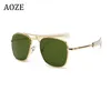 Vintage fashion Aviation AO Sunglasses Men luxury Brand Designer Sun Glasses For Male American Army Military Optical Glass Lens9379113