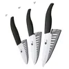 Knifes de cerâmica Faca de cozinha 3 4 5 6 polegadas Cozinha Conjunto + Peeler Branco Zirconia Blade Black Hand Alta Qualidade