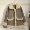 Vinter Nya Kvinnors Bomullerad Jacka Plus Velvet Tjock Varm Fur Collar Coat Stor Storlek Lös Commuter Ladies Jacka 210422