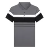 メンズポロス2021夏のショートスリーブコットンTシャツルーズプラスサイズのストライプカジュアルシャツ特大の男性ファッション服