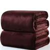 Chaud flanelle polaire couvertures doux solide couvre-lit en peluche hiver été serviette couette jeter couverture pour lit canapé