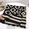 Fashion Scarves Winter Unisex Top 100% Cashmere Scarf For Men Women High End Designer Oversized Classic Check Big Plaid Shawls and Men's Women's Scarfs