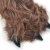 밀피 재미있는 슬리퍼 그리즐리 베어 박제 동물 발톱 발 슬리퍼 유아 의상 신발 201125