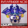 Bodywork pour Honda RVF VFR 400 RVF400 R 400RR VFR BLUE JAUNE 400R VFR400R 89 90 91 1992 1993 79NO.81 NC30 V4 VFR400 R 89-93 RVF400R VFR400RR 1989 1990 1991 92 93 Fair