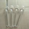 200 pcs Pyrex Glass Oil Burner Pipe Clear Color qualidade pipes transparente Great Tube tubes Nail tips