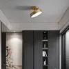 Moderne LED Golden Copper Plafond Lamp voor gang Trap Trap Aisle Balkon BALLWAY CIRCLE Suspende Kroonluchter verlichtingsarmaturen Lichten