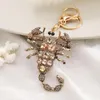 Keychains XDPQQ Europe och America Scorpion Rhinestone Hollow Alloy Keychain Animal Pendant Birthday Present Miri22