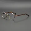 أزياء النظارات الشمسية إطارات cubojue janpanese النظارات الإطار الرجال التيتانيوم نظارات الذكور جولة صغيرة nerd خمر النظارات الرجعية للبصرية