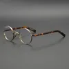 Moda óculos de sol quadros cubojue janpanese óculos quadro homens titânio óculos macho pequeno nerd vintage vintage espetáculos retrô para óptico