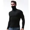 Long sleeve T Shirt Men Turtleneck modal tshirt tight elastic tees soft and breathable 220309