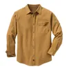 Camicia da uomo in flanella da campo da uomo Manica lunga Army Navigator Giacca in pile con bottoni Vintage 100% cotone Abbigliamento uomo Casual Shir3031