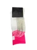 Bas Chaussettes Longues Avec Étiquettes Mode Sports Football Médias Corta Chaussette Haute Coton Rose Couleurs Jambières