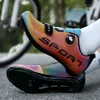 UNissex Professional Road Auto-Block Mtb Ciclismo Sapatos Homens Mulheres respiráveis ​​Ultra-Light Racing Mountain Bike Sneakers Footwear