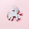 Fashion Cute Glitter Unicorn Hairpins Solid Felt Animal Horse Hair Clips Princess Headwear Boutique Hair Accessories73498536061675