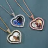 Hiphop Jewellery Custom Photo Memory Medallions Picture Pendant Necklac Bling Jewelry Sets Cz Cubic Zirconia Diamond Necklace