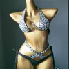Urlaub Kristall Bikini Set Diamant Bademode Strass Badeanzug Bling Stones Badeanzug Beachwear Damen