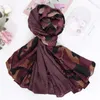 Leopard Hijab Scarf Fashion Crinkle Shawls Viscose Muslim Ripples Wraps Stretchy Headband Scarves 190*90cm