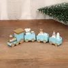 クリスマスの電車4つの結び目塗装クリスマスの装飾サンタ子供の玩具飾り飾り2022年新年の贈り物