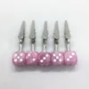 Luxury Pink Portable Dice Shape Cool Smoking Clamp Clip Tobacco Preroll Cigarette Cigar Tips Holder Bracket Stand Handpipe Support DHL Free