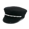 Ruslan Baginskiy Style 100 Laine et décoration de strass Sboy Hat pour les bérets d'hiver d'automne7345075