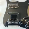 Yükseltme Prewired Siyah HSH Gitar Pickguard LP Alnico 5 Pikaplar Set 4 Tek Kesim Anahtarı 20 Ton FD GİTAR KAYNAK KURTUŞU