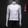 Летняя мужская футболка с короткими рукавами чистые хлопчатобумажные круглые воротники отделки личности рубашки мужчины 210716