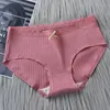 Kvinnors trosor 2021 Underkläder bomull Breathable Bow Sexy Striped Briefs
