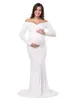 trailing Jumpsuit dress Women's Mercerized Cotton pregnant V-neck photography dress M001