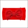 Fasce per capelli Gioielli Jewelrywaffle Bowknot Fascia per capelli Turbante Tinta unita Born Baby Girls Fasce elastiche Soft Nylon Hair Aessories Drop Delivery 20