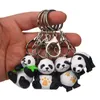 Bonito Panda Keychain Pingente Tridimensional Panda Boneca Moda Bag Ornaments Viagem Pequenas Presentes Jóias Pingentes G1019