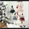 Decorações festivas festas fontes casa gardenchristmas árvore decoração de Natal criativo anjo bonito laço pingente ornamentos janela1 gota