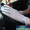 Tunn is silke solskyddsmedel damhandskar anti-ultraviolett bowknot anti-skid ridning handskar grossist