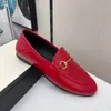 100% vera pelle stile designer di lusso Scarpe eleganti singole per donna autunno 2021 suola bilanciata primavera con tacco basso e fibbia in metallo con bordo poco profondo