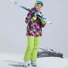 -30 Kindermarke Skijacke Junge Mädchen Kinder Skifahren und Snowboarden Wasserdichte Outdoor-Sportkleidung Teenager 12 14 211027