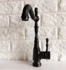 Basin Faucets Bathroom And Cold Faucet Swivel Spout Black Bronze Deck Mounted Vessel Sink Vanity Water Taps Tnf3869615484