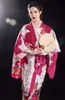 민족 의류 프린트 꽃 하오리 목욕 가운 느슨한 기모노 유카타 여성 의상 무대 공연 옷 여름 코스프레 드레싱 가운 O
