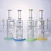 11 Inch Hookahs Thick Glass Bongs Birdcage Percolator Water Pipes Double Stereo Matrix Perc Oil Dab Rigs 14mm Joint With Bowl