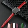 Per Apple Watch Series 7 6 5 4 3 SE PREMIUM Pelle di coccodrillo Pelle Sport Cinturino da polso IWATCH 38mm / 40mm / 41mm / 44mm / 45mm