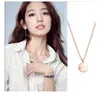 Chaines Version coréenne Park Shin Hye même chanceux Round Tsutsu Titanium Small Small Sweet Collier1328371