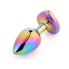 Anal Toys 3 Pcs/Set Metal Plug Sex For Women Adult Products BuPlug Colorful Steel Dildo