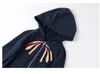 Herbst Winter Baby Mädchen Zipper Jacken Kinder Baumwolle Mit Kapuze Mäntel Nette Mädchen Hoodies Kinder Bogen Outwear Kind Kleidung