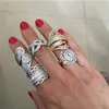 Choucong 8 stilar Uttalande Luxury Promise Ring 5a Zircon 925 Sterling Silver Unika Bröllop Band Ringar För Kvinnor Party Smycken