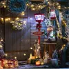 Christmas Electric Snow Music Street Lights Iron Christmas Decoration Metal Snow Street Lights Emitting Xmas Outdoor Ornamens 2117408542