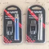 V-VAPE LO PREHEAT VV Batteri Blister Kit 650mAh Variabel spänning med USB-laddare för 510 Vax tjock olja Förvärmekassett A22