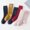 Дети девочки носки для малышей поклоняются длинным носкам детские колена высокая мягкая хлопковая сетка в испанском стиле дети 0-12 лет дышащие носки 5 пары