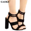 Sexy Suede Women Sandals Thin High Heels 9 CM Gladiator Bandage Cross Tied Fashion Summer Party Femme Shoes Dress