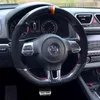 Novo Padrão DIY de Couro De Couro De Cabo De Cabo De Cabo De Cabo Ajuste Para Volkswagen Golf 6 GTI MK6 / Polo GTI / Scirocco R Passat CC