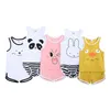 Baby Clothing Set Ärmlös Cartoon Vest Top + Shorts 2pcs / Set Sport Outfits Boys kostymer M3535